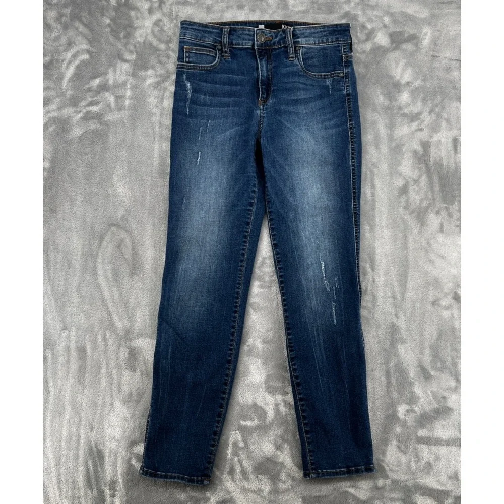 Kut From The Kloth Meghan High Rise Ankle Straight Leg Blue Jeans Size 4